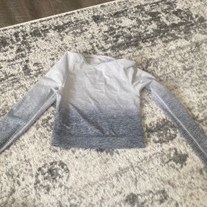 Pink athletic long sleeve top